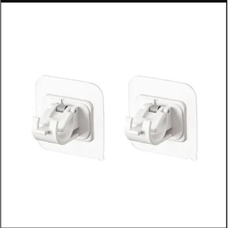 Paket Självhäftande Gardinstångsfästen, Vita Gardinstångsfästen, C