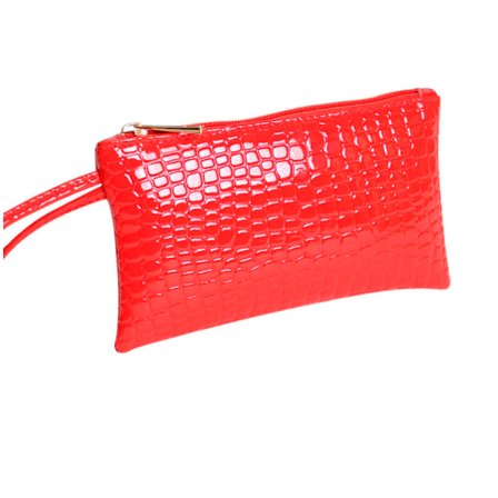 Liten väska mynt telefon kort nyckel smink röd fest kalas