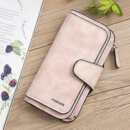 Naiset Naisten Pu Nahka Kytkin Laukku Kukkaro Lompakko Vetoketjullinen Rannepussi A916-430 Pink