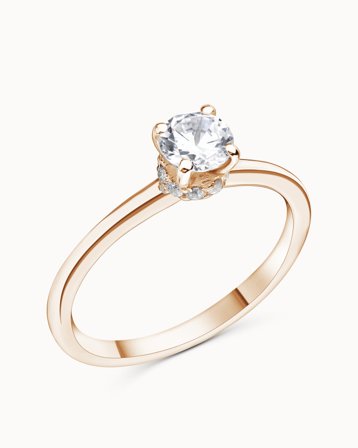 Haloring Gianna 0.50 Carat 18K Roséguld - Förlovningsringar & Vigselringar hos Vanbruun