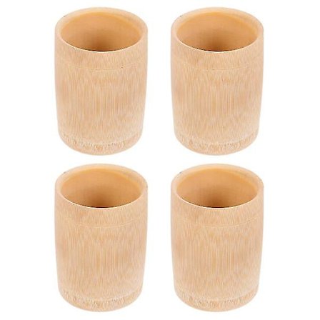 4 stk Rustikke Bambus Drikkekopper Vin Vann Kopper Mote Retro Oppbevaringsrør