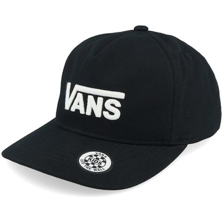 Vans - Černá adjustable Kšiltovka - Drop V Logo Black Adjustable @ Hatstore