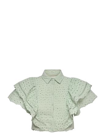 Felice Top Crop Tops Short-sleeved Crop Tops Vihreä By Malina