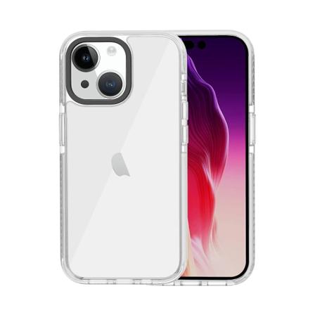 Transparent phone case för iPhone 15 White
