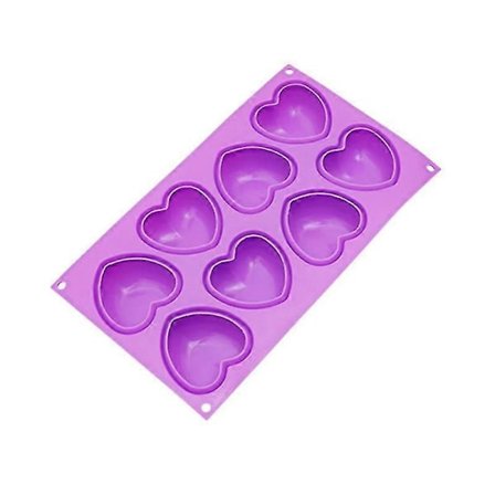 Kageform 8-Rums Hjerteformet Silikone Chokoladeform