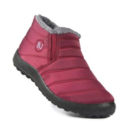 Herrskor Vinterstövlar Lätta Snöskor Vattentäta Vinterskor Plus Storlek 47 Slip-on Unisex Ankelvinterstövlar red 39