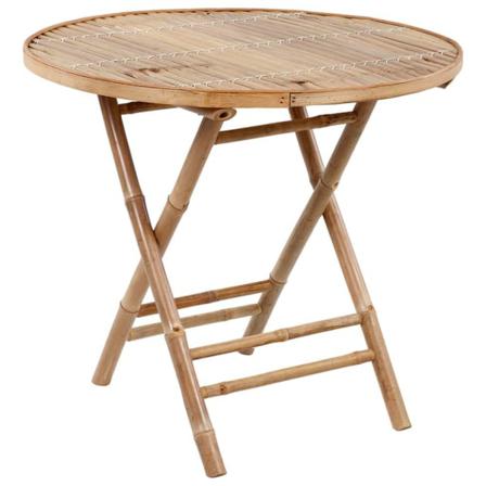 Vidaxl Hopfällbar Matgrupp För Trädgården Med Dynor 5 Delar Bamb Taupe