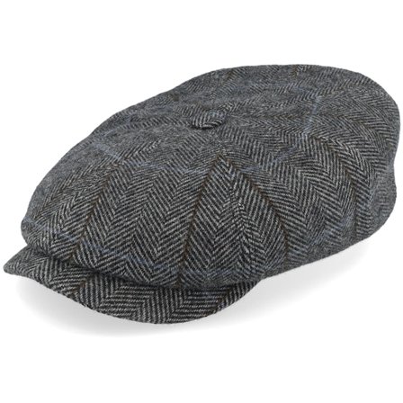 Stetson - Grau flatcap Cap - Hatteras Wool Grey Flat Cap @ Hatstore