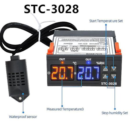 STC-1000 STC-3000 3008 3018 3028 Digital Temperaturregulator STC-8080A+ STC-200 STC-100A Termoregulator 110-220V 10A