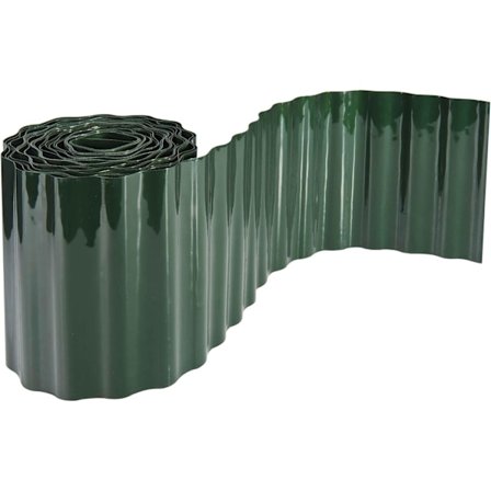 PE/PP Puutarhakate - 9m x 20cm - Aallotettu - Nurmikoille, kukkapenkille, niityille - Vihreä