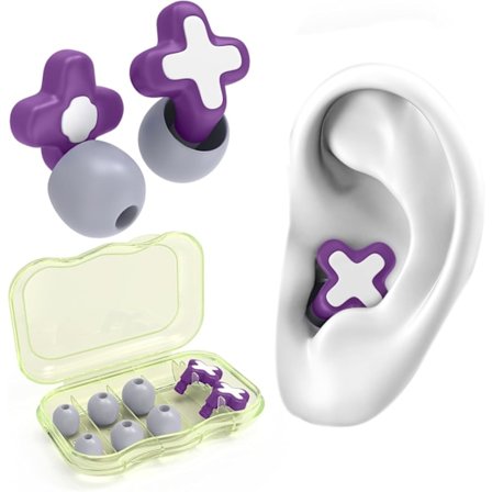 Öronproppar för Ljudreducering, Återanvändbara Flexibla Silikonöronproppar för Sömn, Konserter, Motorcyklar, Flygplan & Ljudkänslighet