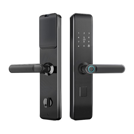 Smart Fingeravtryck Dörrlås - Biometrisk Nyckelfri Ingång med Fjärråtkomst & USB Backup[JSR]
