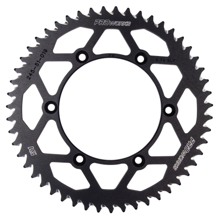 Corona Proworks de Aluminio Negra - Yamaha YZ 125 1999-2026