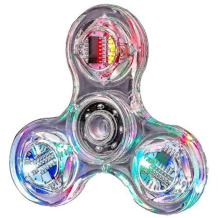 Kristall Luminous Led Light Fidget Spinner Hand Top Spinners Glow In Dark EDC Stress Relief Toys Gyroskop