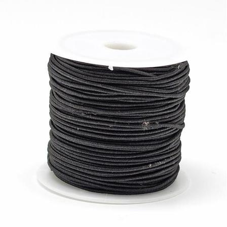 Rulle med 20 mt. Nylonklädd elastisk tråd 1 mm. i diameter 2 svart