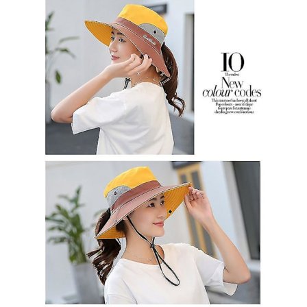 Fjellturhatt Hestehale Fisker Stil Pustende Fjellue For Foreldre UV-beskyttelse Sommer Dame Utendørs Solskjerm