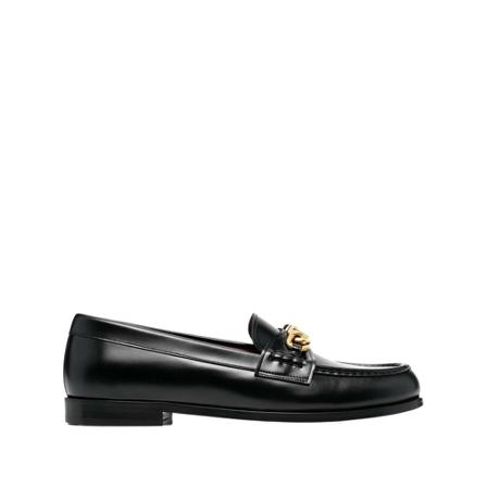 Valentino Garavani, Vlogo Chain Loafers Czarny, Mężczyzna, Rozmiar: 42 EU