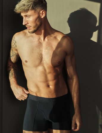 TOPECO Men's Bamboo Boxer 3-P - Black - L