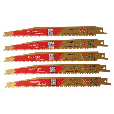 5 stk. 8 tommer BIM Bajonetsavklinge S3456XF til hurtig skæring af metal og træ