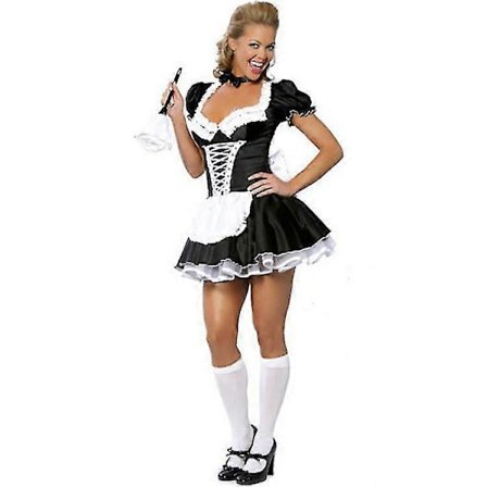 M-xxxl Plus Størrelse Europeisk Og Amerikansk Dame Sexy Undertøy Maid Kostyme Rollespill Sexy Maid Kostyme