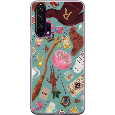 Kompatibelt Mobilskal till Honor Honor 20 Pro Magisk illustration med trollstav, hatt och fantasiföremål i lekfull sagostil