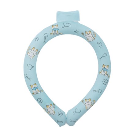 Genanvendelig kølekrave i TPU PCM til nakken - Bærbar kølekrave til sommer, varmt vejr, udendørsarbejdere, sport - Blå