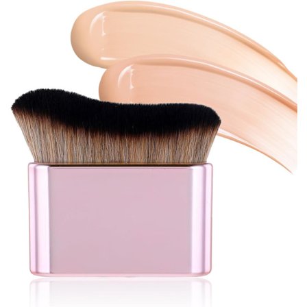 Bruningsbørste, selvbruningsbørste, bærbar ansikts- og kroppsbørste, foundation selvbruningsspraydyse (rose rosa)