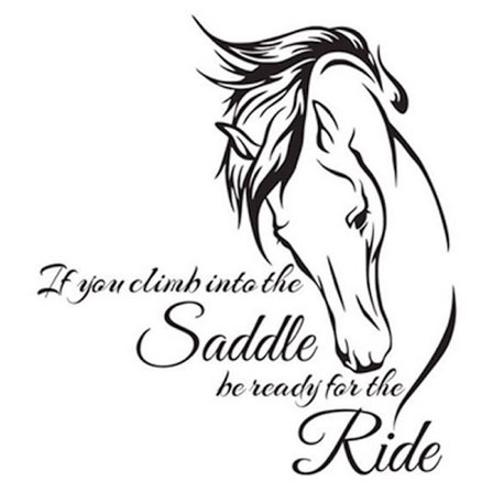 Englanninkielisiä inspiroivia seinätarroja, hevonen, makuuhuone, olohuone, irrotettavat itseliimautuvat DIY-seinätarrat