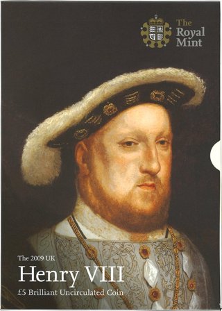 Storbritannien 2009 - Jubilæum Henry VIII 5 pund mønt