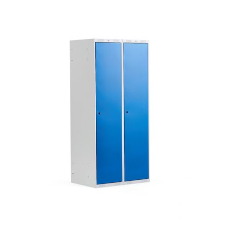 Kleiderspind CLASSIC, 2 Module, 1740 x 800 x 550 mm, blau
