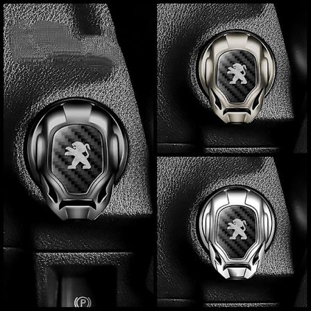 1 stk. Start/Stopp-knappdeksel for Peugeot-biler, Deksel for startknapp, Tenningdekorasjon, Beskyttende deksel, Universal knapp, QWER420