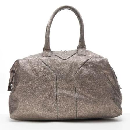 Yves Saint Laurent Vintage, Pre-owned Leather handbags Grijs, unisex, Maat:ONE Size,leer