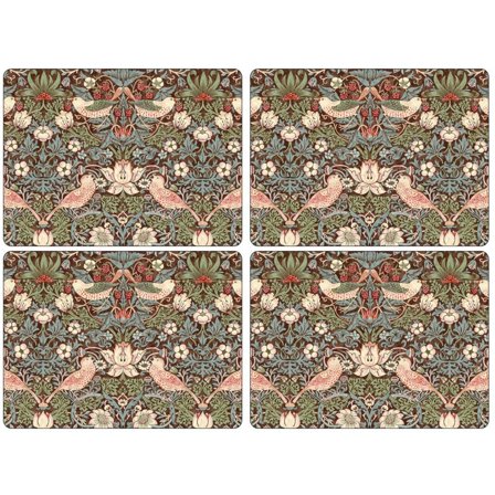 Spode Dækkeservietter 'Strawberry Thief', brun | KitchenOne