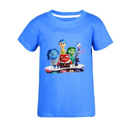 Kids Inside Out 2 Kortärmad Topp Tee Pojke Flicka Rund Hals Casual Sommar T-Shirt Dark Blue 150cm
