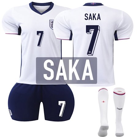 UEFA Euro 2024 England Hjemmefotballdraktsett Nr. 7 Saka