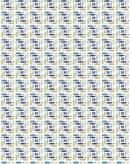 Metervara Fina Fisken Turkos - Kök,Kök - Arvidssons Textil