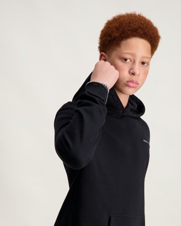 Lyle & Scott Script Embroidered Hoodie Czarny Bluzy z kapturem Chłopiec - Kids Brand Store