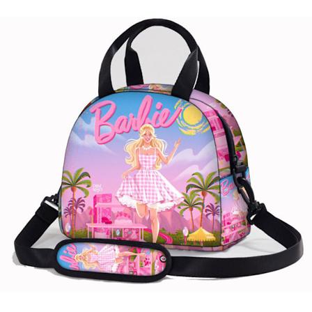Barbie Barbie barnens enaxlade lunchväska bärbar tecknad lunchväska diagonal isoleringsväska