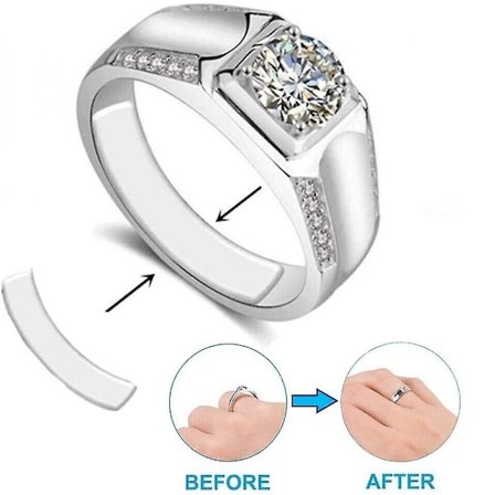 Ringstørrelsesjusterer - Usynlig silikonpute for løse ringer Smykkebeskytter