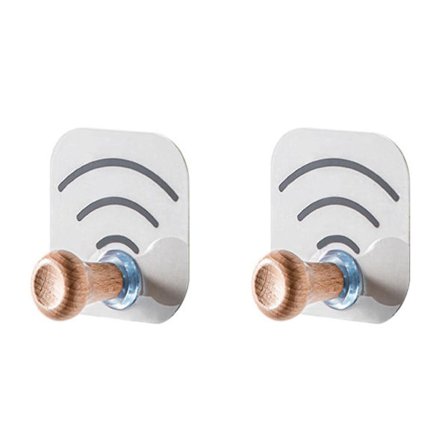 2 kpl puinen Wifi seinäkoukku ripustuspidike järjestää teline hylly tarvikkeet