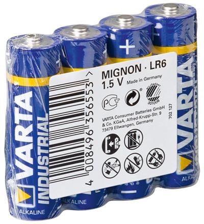 VARTA Industrial batteri - 4 x AA-type - Alkalisk