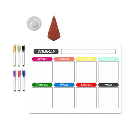Kjøleskap Magnetisk kalender Ukeplanlegger Magnetisk kalender Whiteboard Månedlig gjøremålsliste Tavle for handleliste
