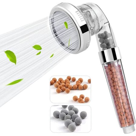 Ionisk dusjhodefilter, vannbesparende kraftdusjhode håndholdt