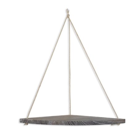 1-lagers Retro Rep- och Träväggmonterad Hylla Hörnhylla Hemmaförvaring Organizer Stege Flytande Cor