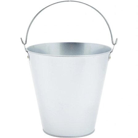 Galvaniserte metallbøtter med håndtak, øl, isbiter, vin, champagne, fest, midtstykker, 15 cm