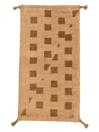 Noué À La Main Gabbeh Rustic Tapis 60X120 De Laine Marron Petit