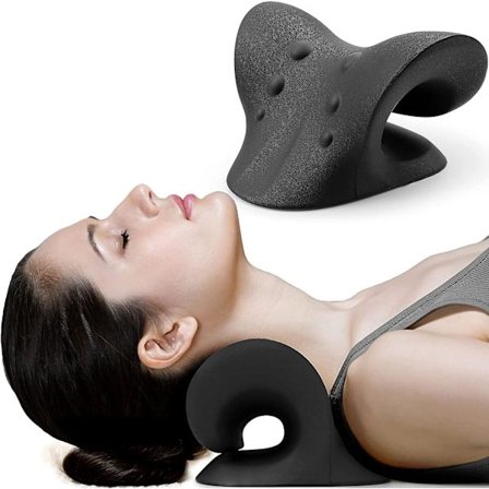 Neck Shoulder Stretch Relaxer Cervical Chiropractic Traction Device Pillow