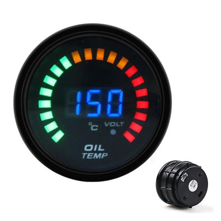 2" 52mm Blå Digital LED Voltmeter Elektronisk Spenningsmåler Farget Linse Universal Dz
