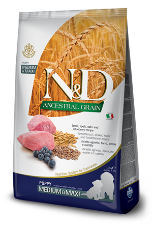 Farmina N&D Ancestral Grain Agnello E Mirtillo Cani Cuccioli