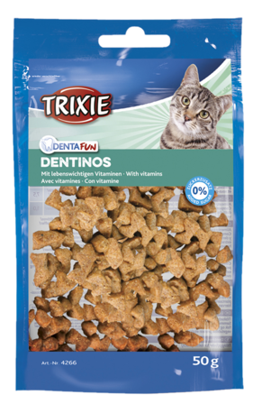 Trixie - Dentinos med vitaminer 50 g - Katt - Kattegodteri & kattegress - Tannvennlig Dentalgodbit - ZOO.no